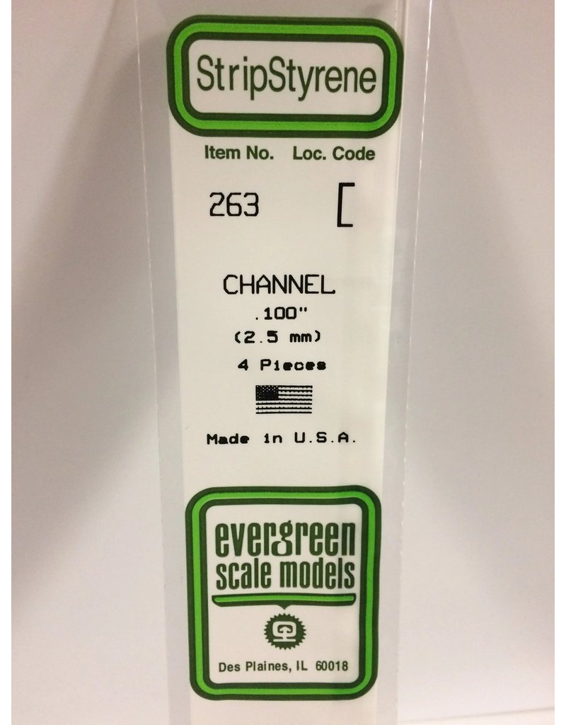 EVERGREEN EVG263 .100 CHANNEL 4PC