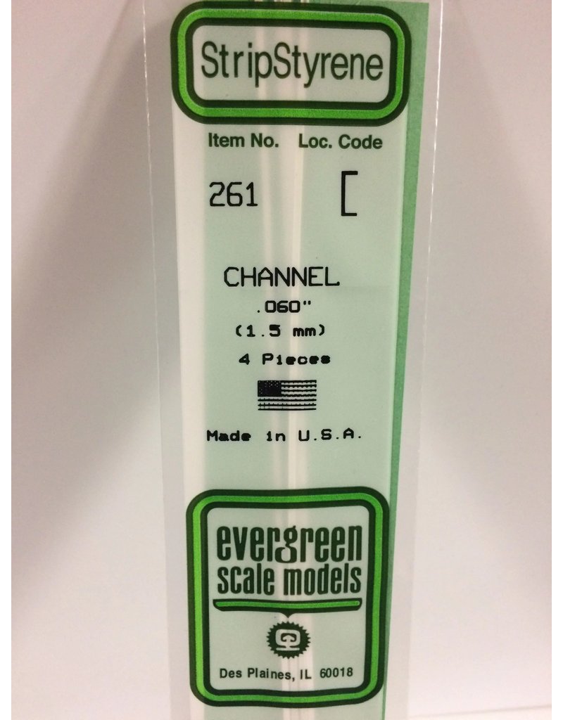 EVERGREEN EVG261 .060 CHANNEL 4PC