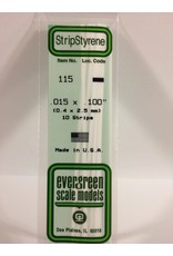 EVERGREEN EVG115 .015X.100 STRIPS 10 PC