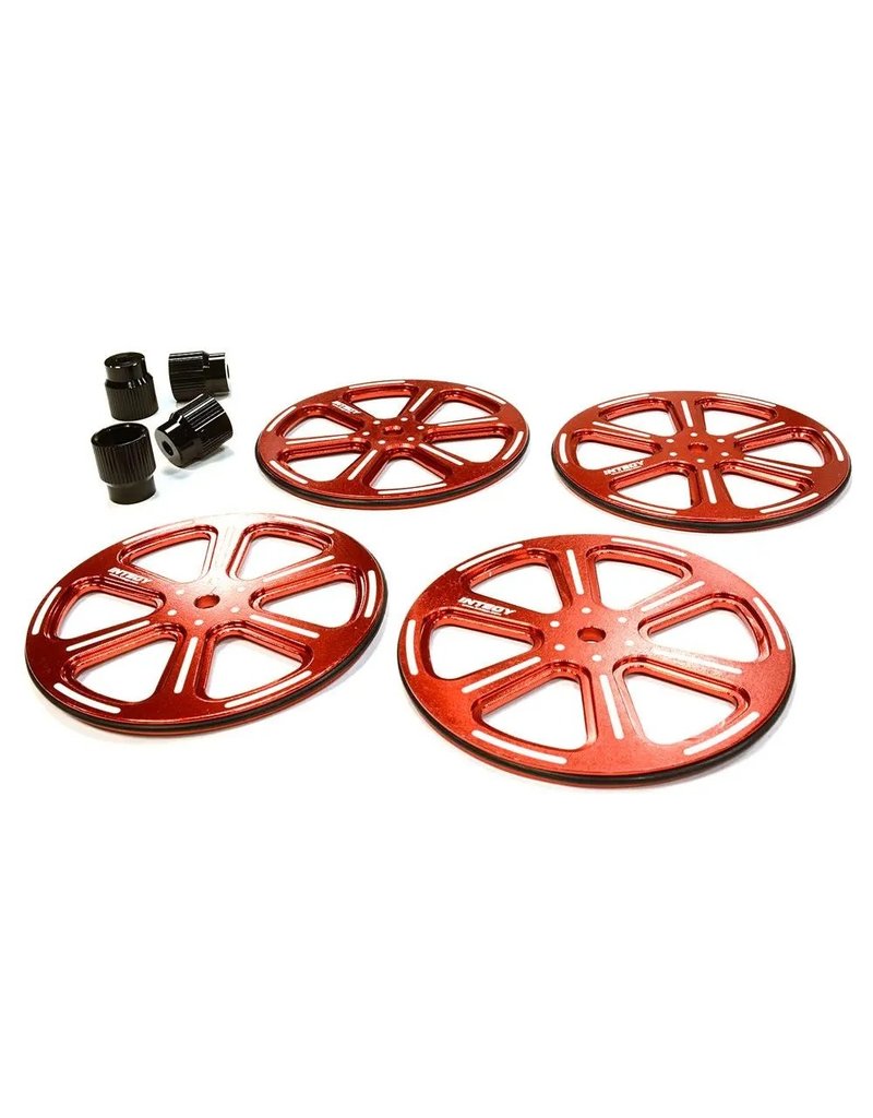 INTEGY INTC25944RED PROFESSIONAL 61MM SETUP WHEEL  FOR 1/10TOURING CAR AND DRIFT CARS: RED