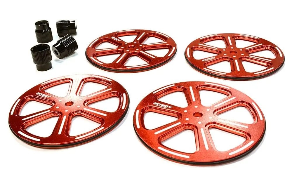 INTC25944RED PROFESSIONAL 61MM SETUP WHEEL FOR 1/10TOURING CAR AND DRIFT CARS: RED