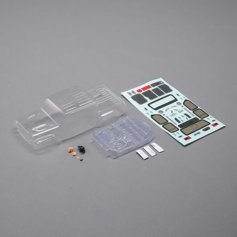 AXI200005 JEEP GLADIATOR BODY SET SCX24: CLEAR