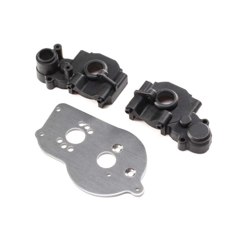 LOS212017 TRANSMISSION CASE & MOTOR PLATE: MINI-T 2.0