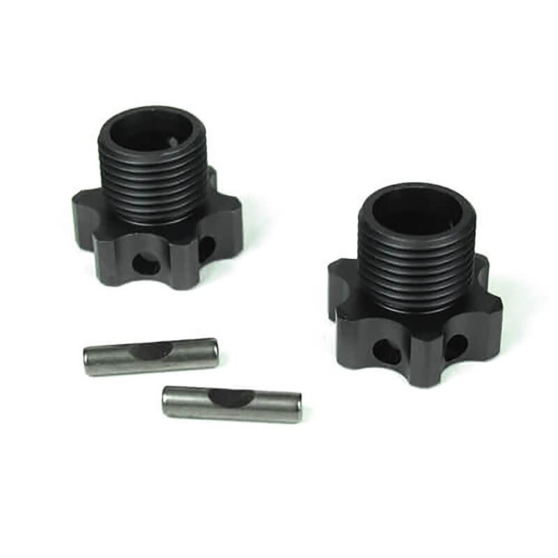 TKR5071C WHEEL HUBS ALUM 2MM OFFSET W/PINS, 2PC: EB48