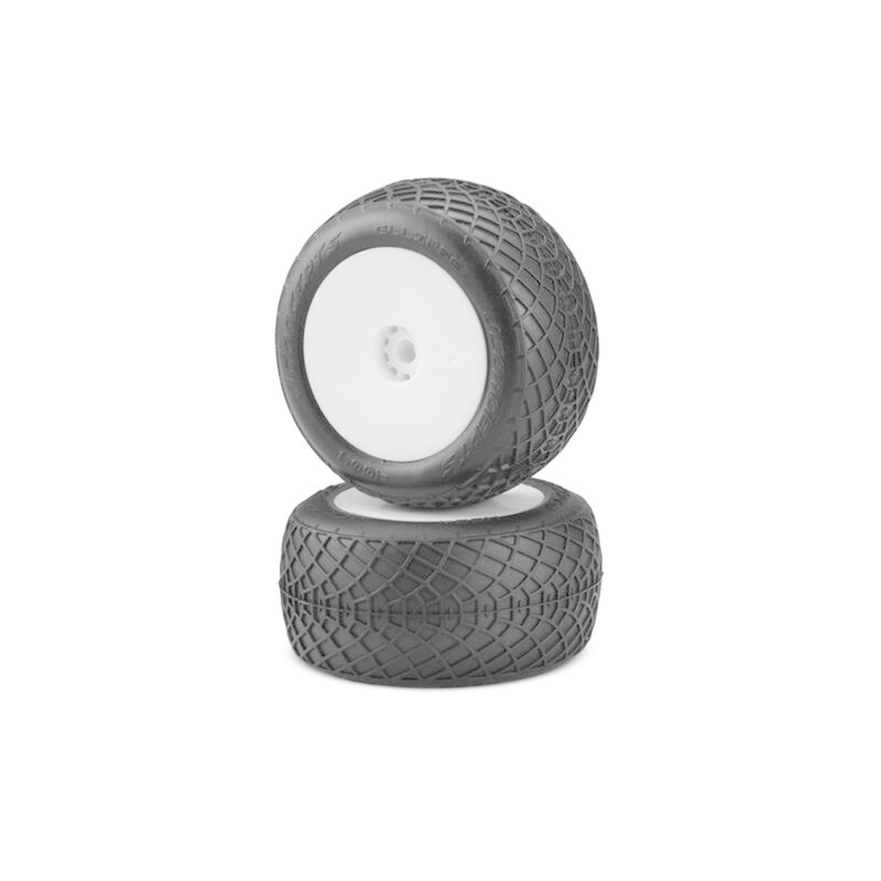 JCO4004-1221 MINI-B/MINI-T 2.0 ELLIPSE PRE-MOUNTED REAR TIRES: GREEN COMPOUND