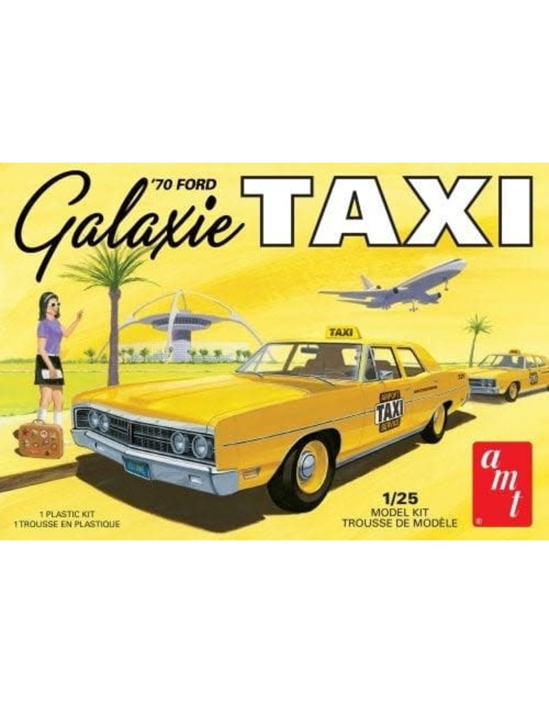 AMT AMT1243M 1/25 1970 FORD GALAXIE TAXI PLASTIC MODEL KIT