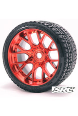 SWEEP RACING SRCC1001RC ON-ROAD CRUSHER BELTED TIRE (2): RED