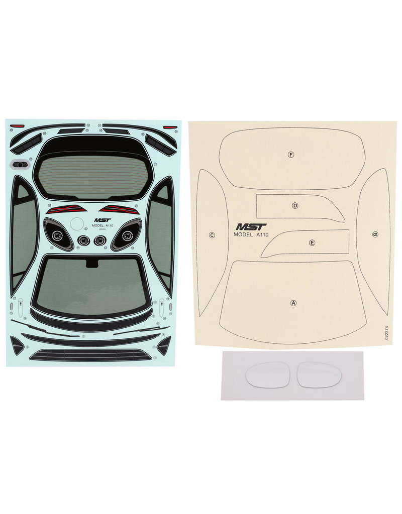MST MXS-720015 A110 DRIFT BODY: CLEAR