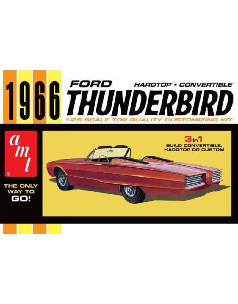 AMT AMT1328 1/25 1966 FORD THUNDERBIRD HARDTOP/CONVERTIBLE PLASTIC MODEL KIT