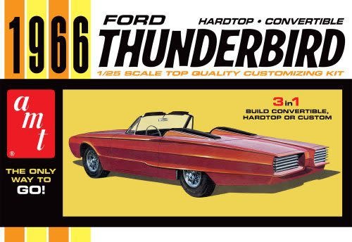 AMT1328 1/25 1966 FORD THUNDERBIRD HARDTOP/CONVERTIBLE PLASTIC MODEL KIT