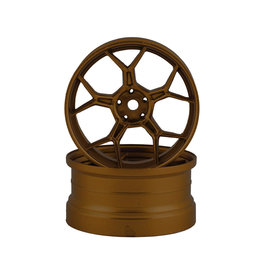 DS RACING DSC-DF-008  FEATHERY SPLIT SPOKE DRIFT RIM (BRONZE) (6MM OFFSET) (2)