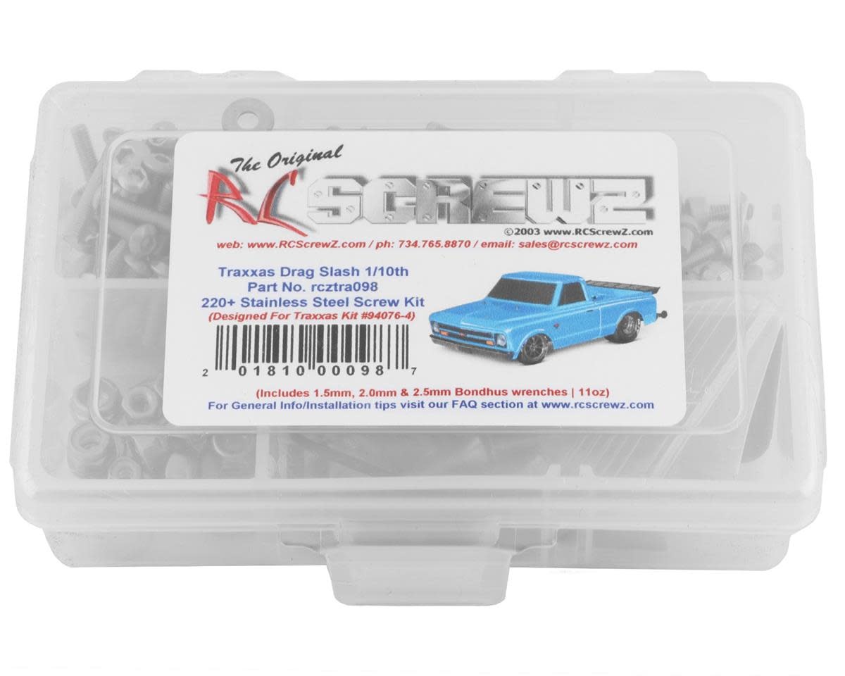 RCZTRA098 TRAXXAS DRAG SLASH STAINLESS SCREW KIT