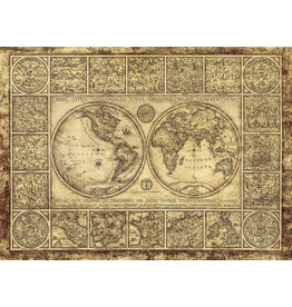 TOMAX TOM400-037 ANTIQUE WORLD MAP