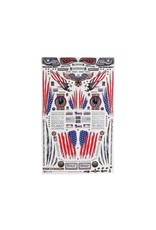 FIRE BRAND RC FBR1DECUSA917  AMERICANA DECAL SET (RED & BLUE W/SILVER OUTLINES)