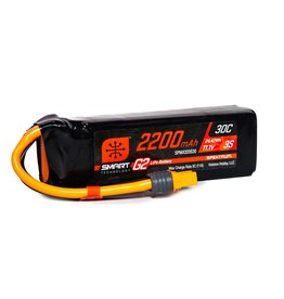 SPEKTRUM SPMX223S30 3S LIPO 11.1V 2200MAH 30C SMART G2 BATTERY: IC3