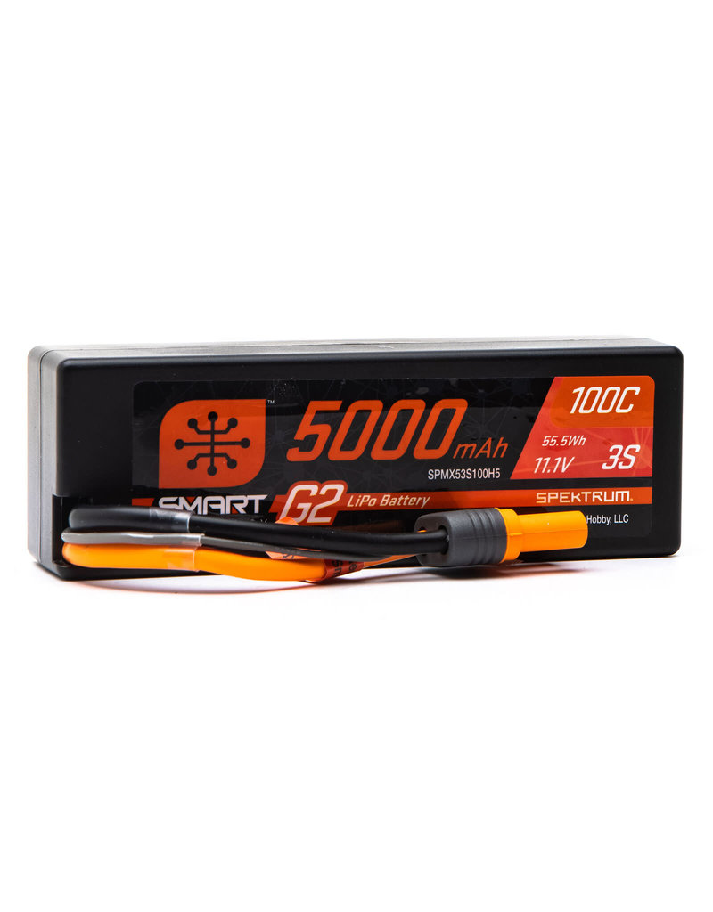 SPEKTRUM SPMX53S100H5 3S LIPO 11.1V 5000MAH 100C SMART G2 HARDCASE: IC5