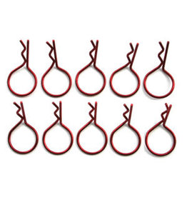 IMEX RCO4013 LARGE RING BODY PINS: RED  (10)