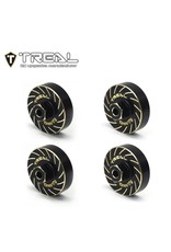 TREAL TRLX003K9N23B BRASS EXTENDED WHEEL HUBS 7MM X 10MM 17G TRX-4M BLACK