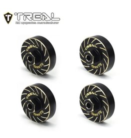 TREAL TRLX003K9N23B BRASS EXTENDED WHEEL HUBS 7MM X 10MM 17G TRX-4M BLACK