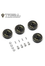 TREAL TRLX003K9N23B BRASS EXTENDED WHEEL HUBS 7MM X 10MM 17G TRX-4M BLACK