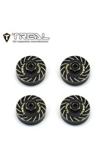 TREAL TRLX003K9N23B BRASS EXTENDED WHEEL HUBS 7MM X 10MM 17G TRX-4M BLACK