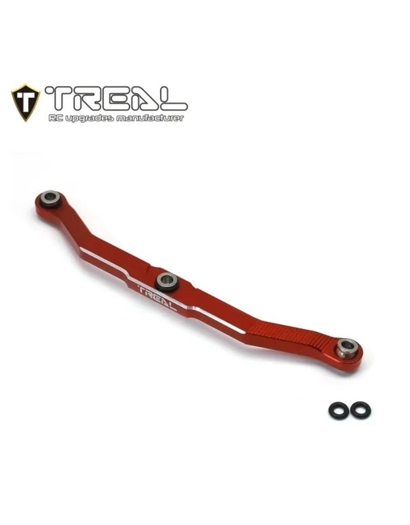 TREAL TRLX003KIQKB3 FRONT STEERING LINK FOR TRX4-M RED