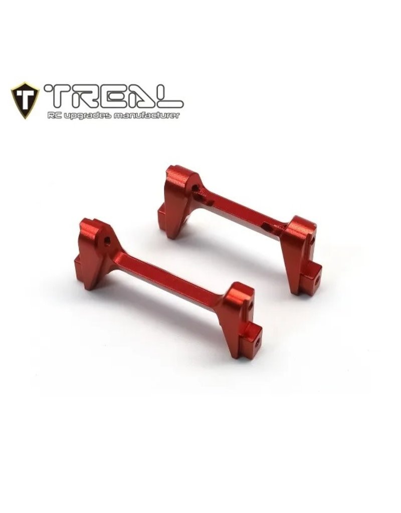 TREAL TRLX003KIWZAD FRONT AND REAR BUMPER MOUNT SET FOR TRX4-M RED