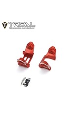 TREAL TRLX003LB2DEH ALUMINUM FRONT AND REAR SHOCK MOUNTS FOR TRX-4M RED