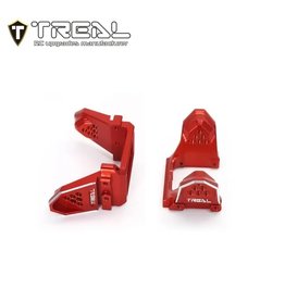 TREAL TRLX003LB2DEH ALUMINUM FRONT AND REAR SHOCK MOUNTS FOR TRX-4M RED