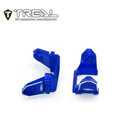 TREAL TRLX003LB2FGD ALUMINUM FRONT AND REAR SHOCK MOUNTS FOR TRX-4M BLUE