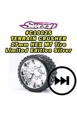SWEEP RACING SRCC1002S TERRAIN CRUSHER BELTED TIRE (2): CHROME