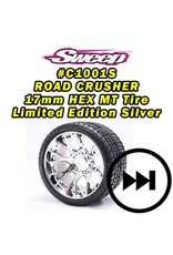 SWEEP RACING SRCC1001S ROAD CRUSHER BELTED TIRE (2): CHROME