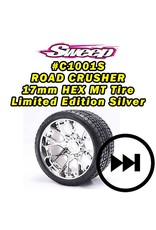 SWEEP RACING SRCC1001S ROAD CRUSHER BELTED TIRE: SILVER CHROME (2)