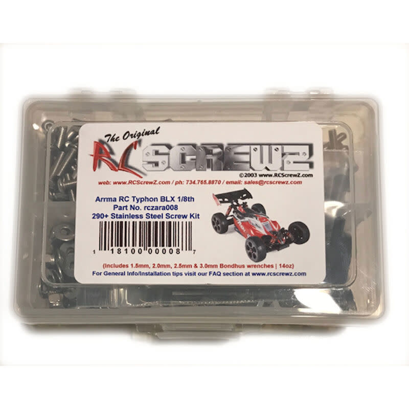 RCZARA008 SS SCRW SET ARRMA TYPHON BLX 1 /8TH
