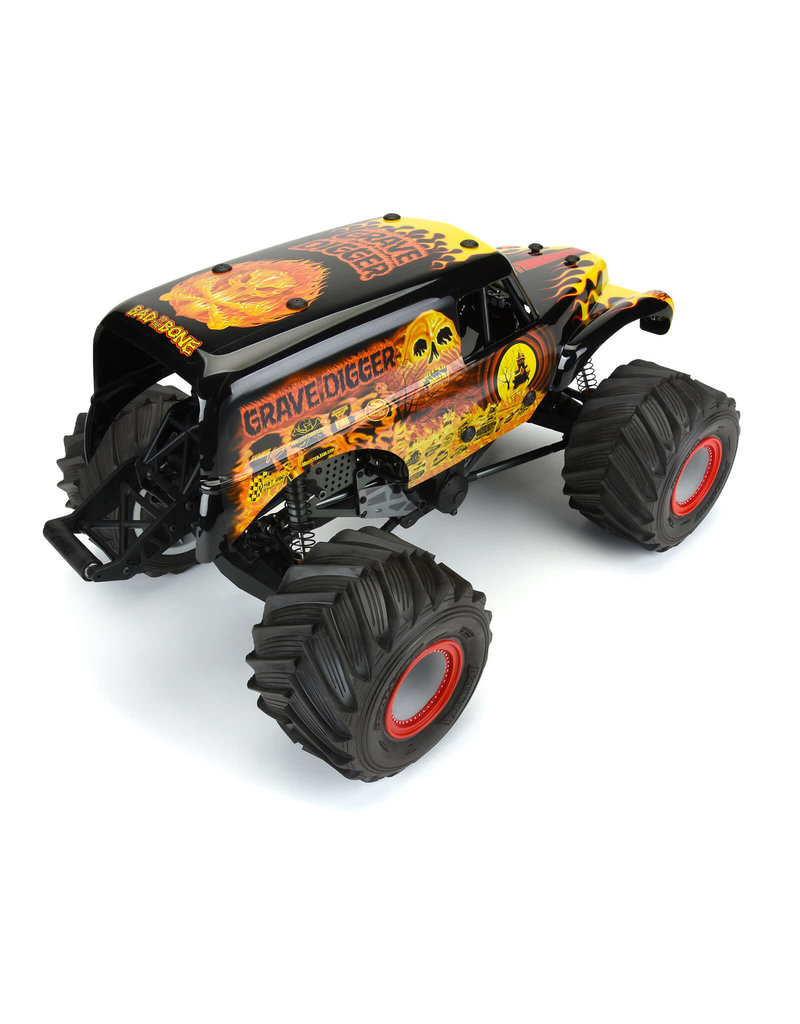 PROLINE RACING PRO359312 1/10 GRAVE DIGGER FIRE PAINTED BODY SET FOR LMT: RED