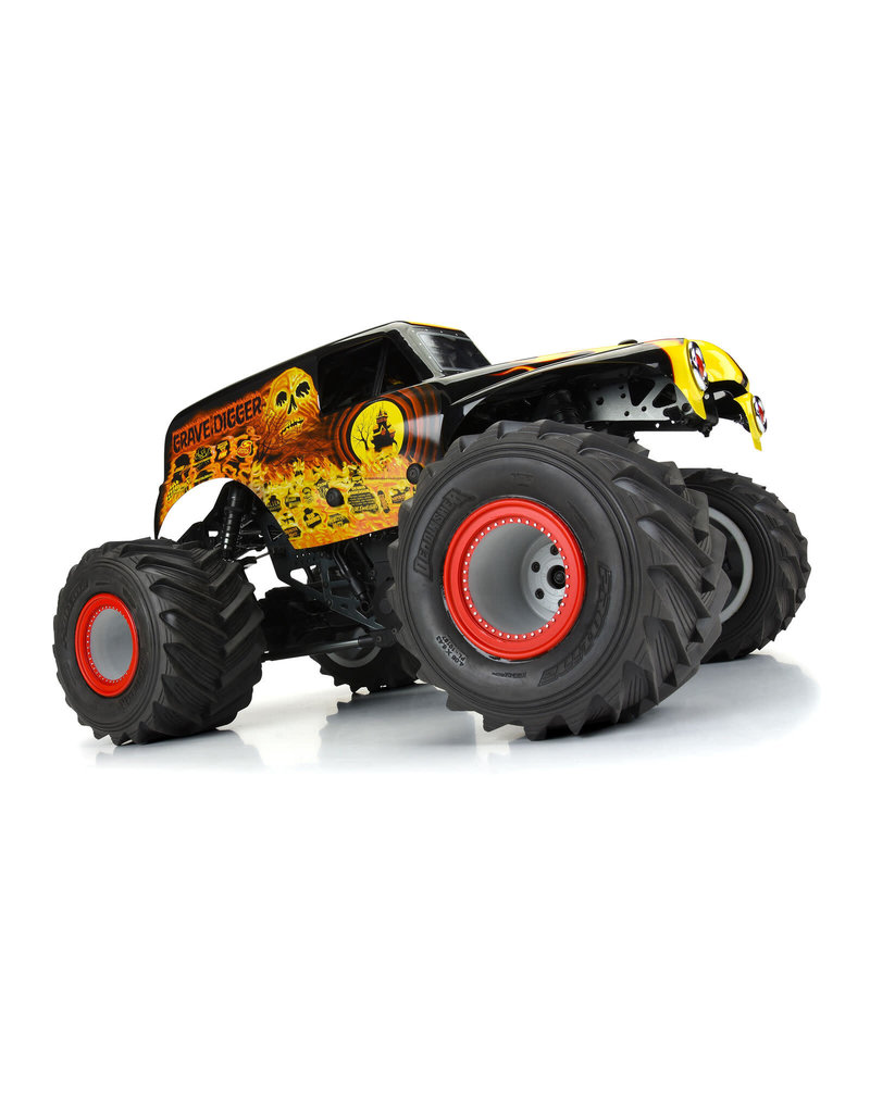 PROLINE RACING PRO359312 1/10 GRAVE DIGGER FIRE PAINTED BODY SET FOR LMT: RED