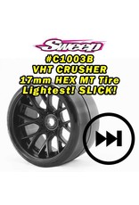 SWEEP RACING SRCC1003B VHT CRUSHER BEILTED TIRE: BLACK (2)