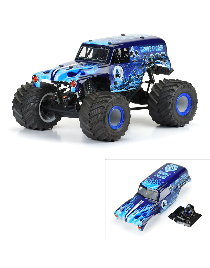PROLINE RACING PRO359313 1/10 GRAVE DIGGER ICE (BLUE) PAINTED BODY SET: LMT