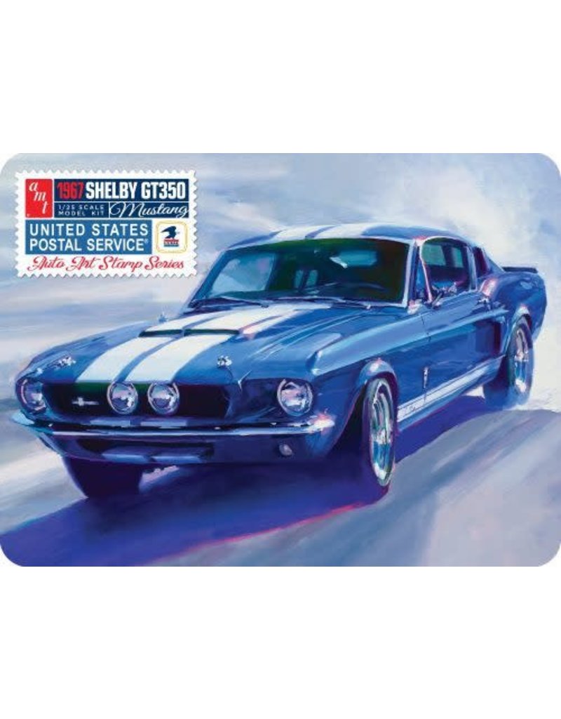 AMT AMT1356 1/25 1967 SHELBY GT350 USPS STAMP SERIES PLASTIC MODEL KIT