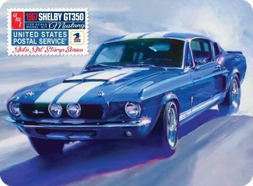 AMT1356 1/25 1967 SHELBY GT350 USPS STAMP SERIES PLASTIC MODEL KIT