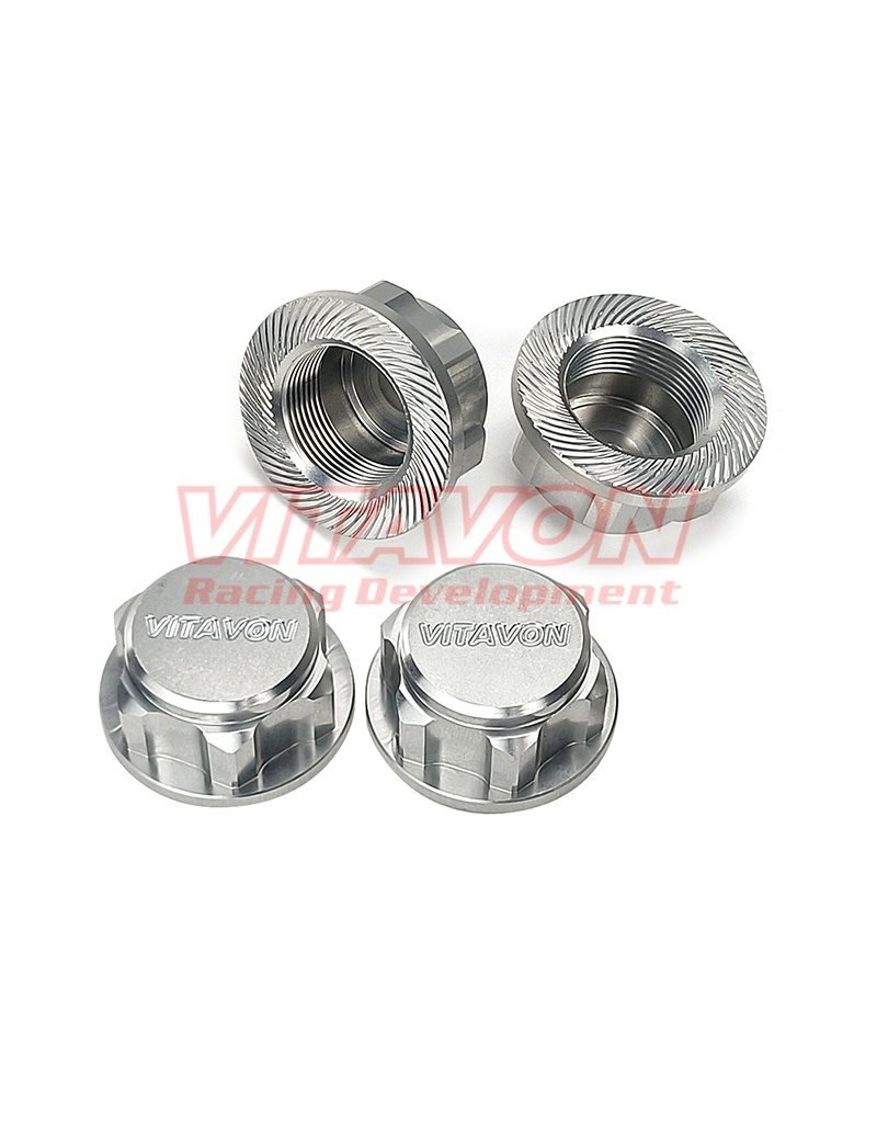 VITAVON VTNK8S0053 WHEEL NUT 24MM FOR KRATON 8S: SILVER