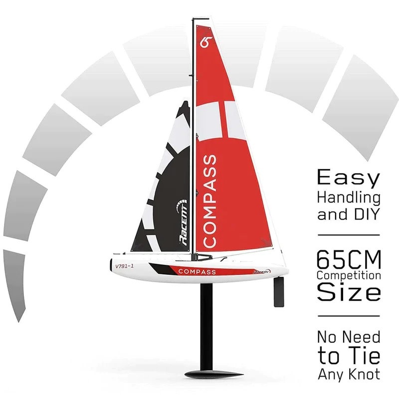 VOL79101 COMPASS 650 SAILBOAT RTR NO BATT/CHARGER