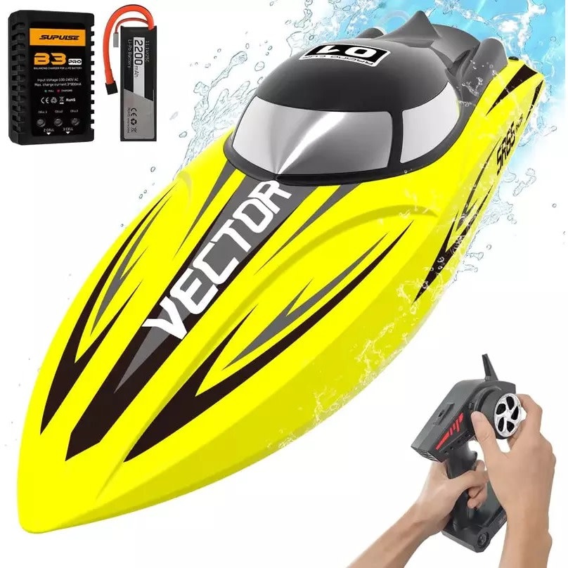 VOL79112 VECTOR SR65 BRUSHLESS BOAT RTR: YELLOW