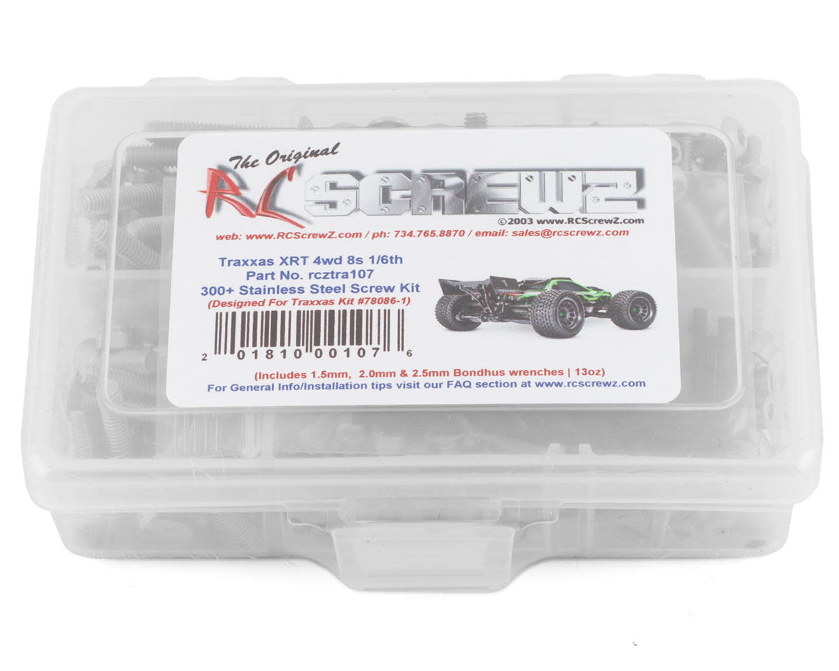 RCZTRA107 STAINLESS STEEL SCREW KIT TRAXXAS XRT 4WD 8S 1/6TH