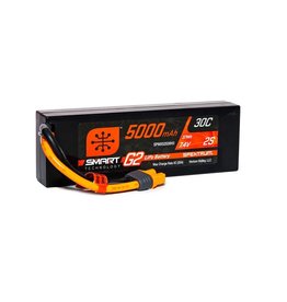 SPEKTRUM SPMX52S30H3 2S LIPO 7.4V 5000MAH 30C SMART G2 HARDCASE BATTERY: IC3