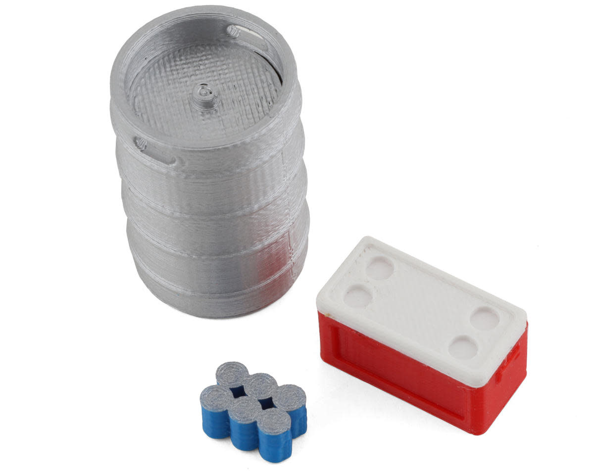 SBCTR11 TRX4M 1/18 BUNDLE W/KEG, SMALL RED CHEST & BLUE SIX PACK (MINIATURE SCALE ACCESSORY)
