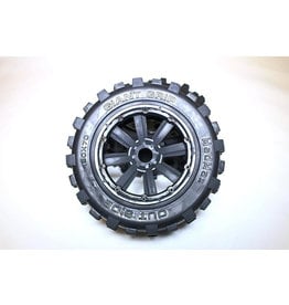 DDM RACING DDMMMX122BK MADMAX COMPLETE ASSEMBLED GIANT GRIP BELTED TIRE WHEEL COMBO