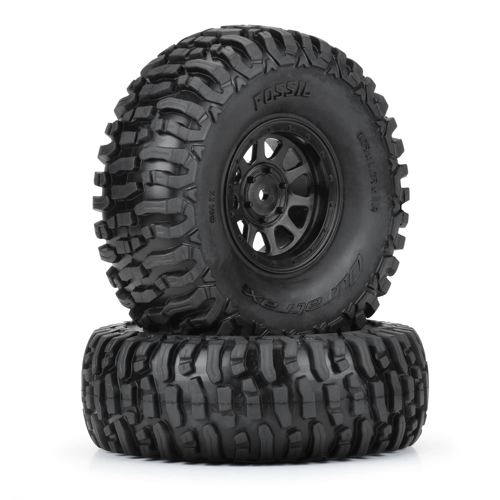 DTX407710 1/10 FOSSIL TRS FR/RR 1.9" MTD 12MM BLK KODIAK (2)