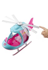 BARBIE MTL FWY29 BARBIE ESTATE TRAVEL PINK AND BLUE HELICOPTER W/ SPINNING ROTORS