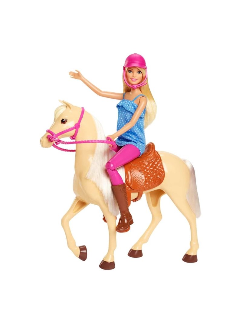 BARBIE MTL FXH13 BARBIE AND HORSE PLAYSET: BLONDE